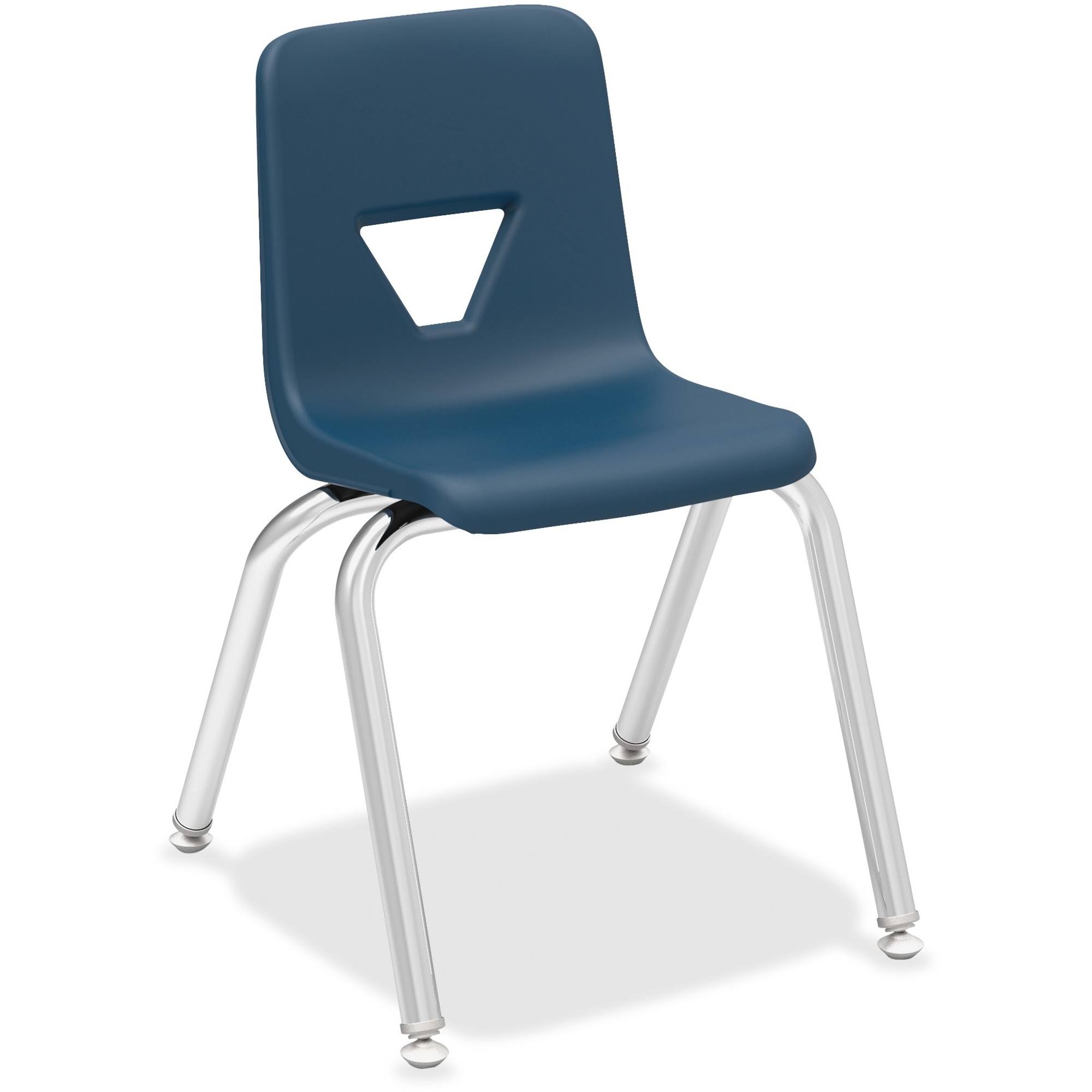 Lorell 14 inch Seat-height Stacking Student Chair - Navy