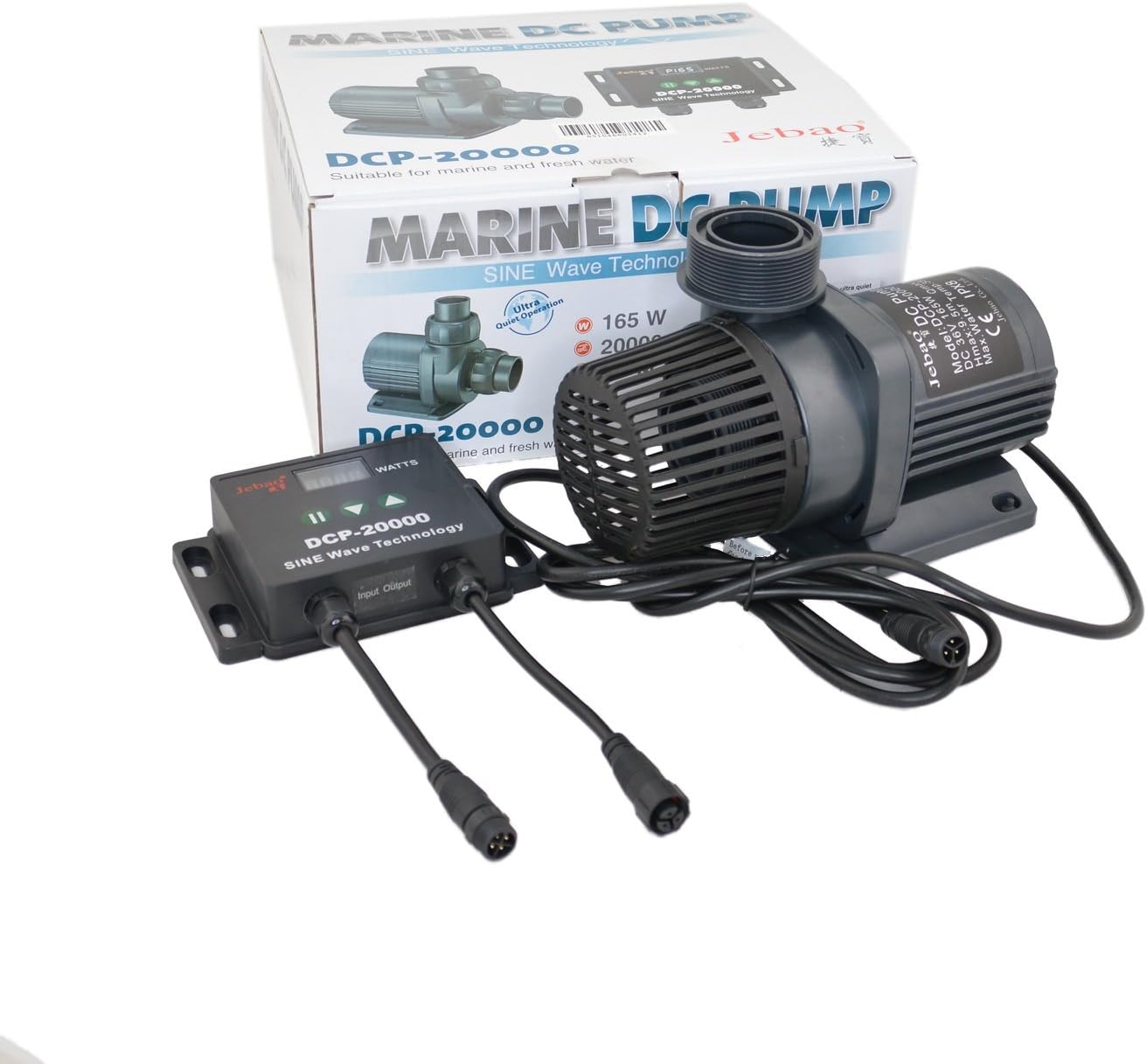 Jebao Aquarium Pump (DCP-20000), Black