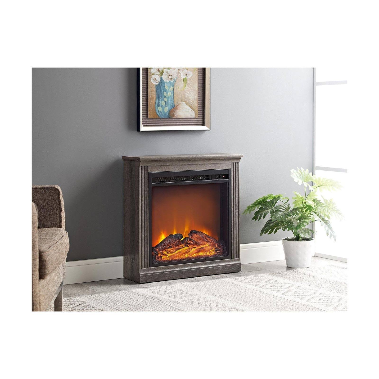 Ameriwood Home Bruxton Electric Fireplace (Brown)