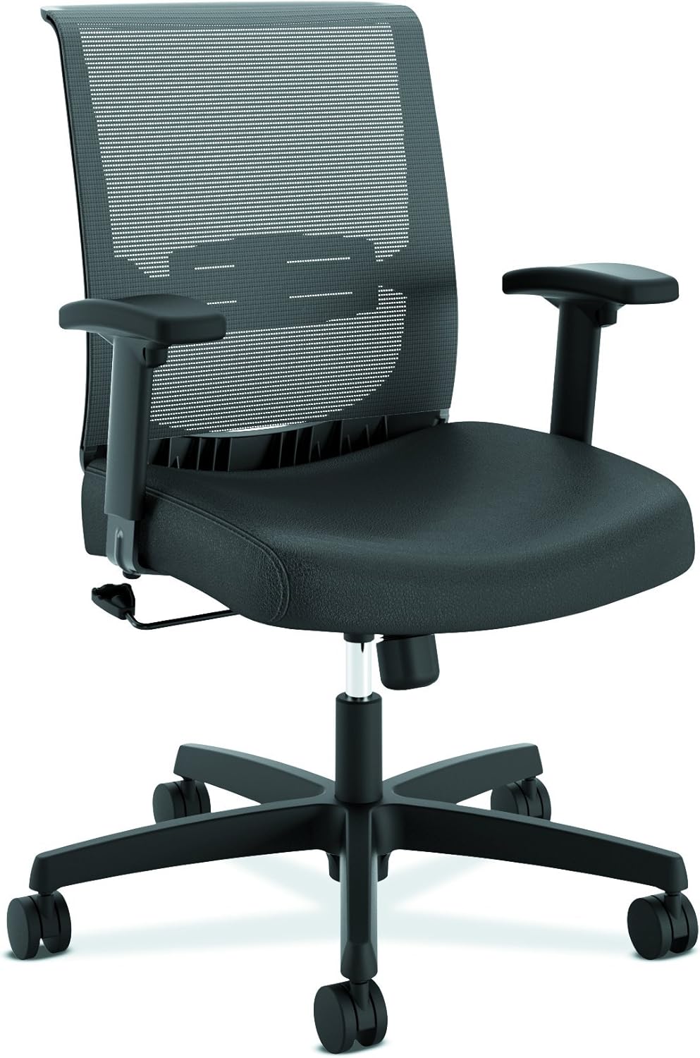 HON Convergence Mesh Back Task Chair with Height-Adjustable Arms, in Black