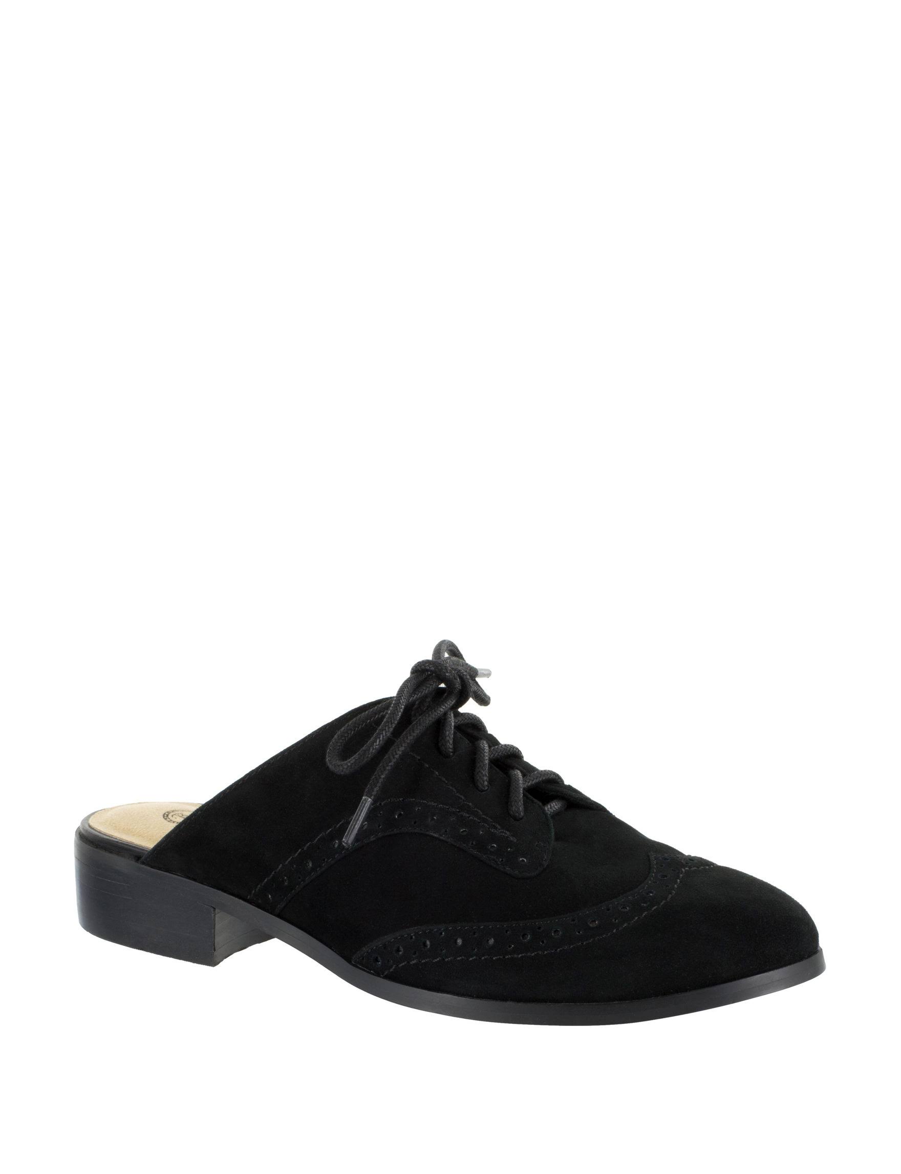 Bella Vita Baxter Mules - Black Suede