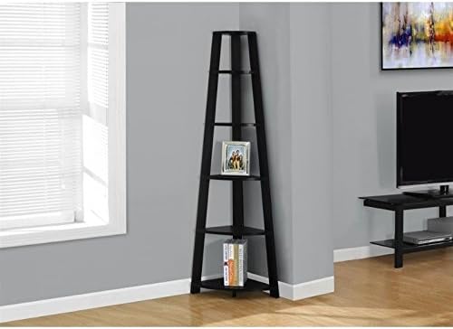 Scranton & Co 5 Shelf Corner Etagere in Black