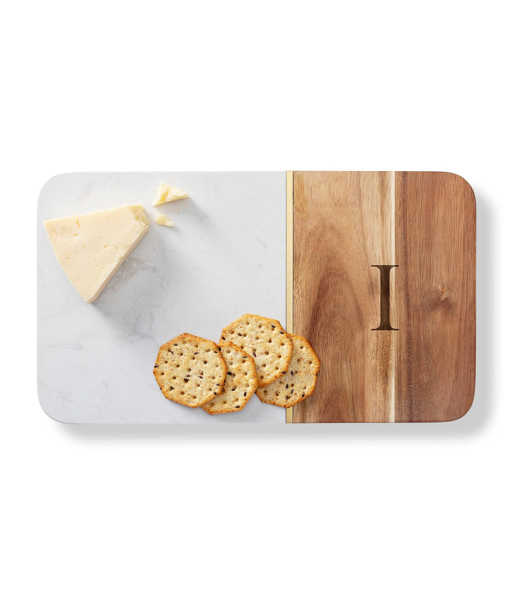 Cathy's Concepts Personalized Marble Acacia Cheese Board