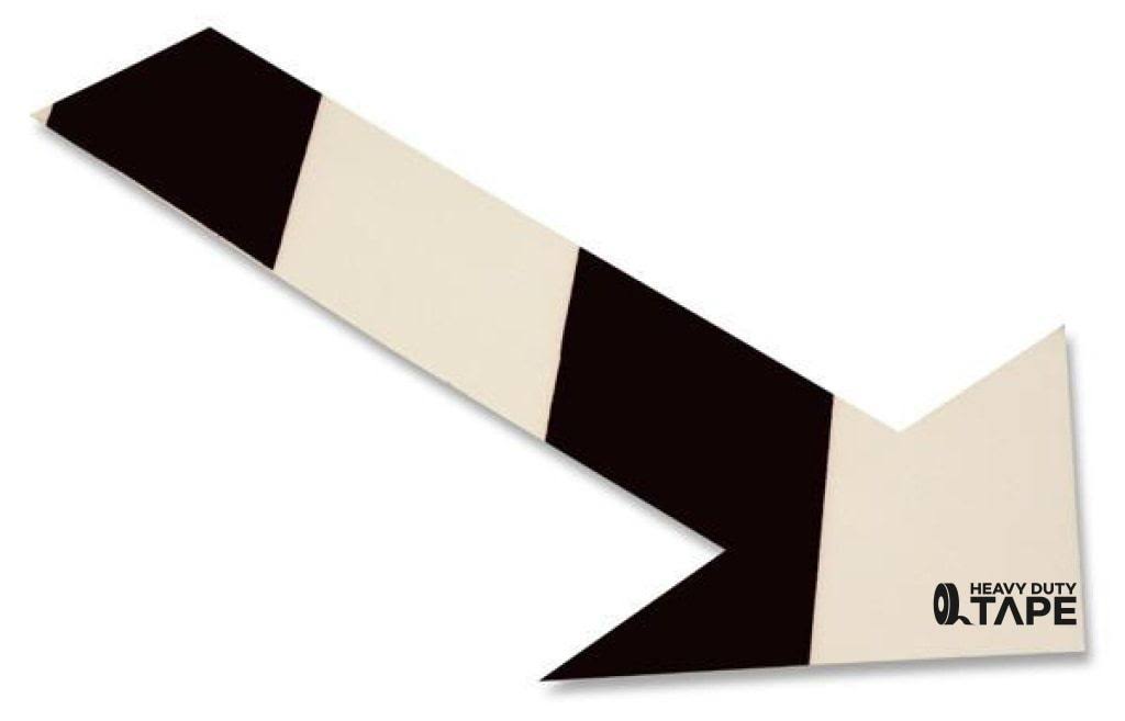 Mighty Line Arrow10WCHV Solid White Arrow with Black Chevrons; Pack of 50