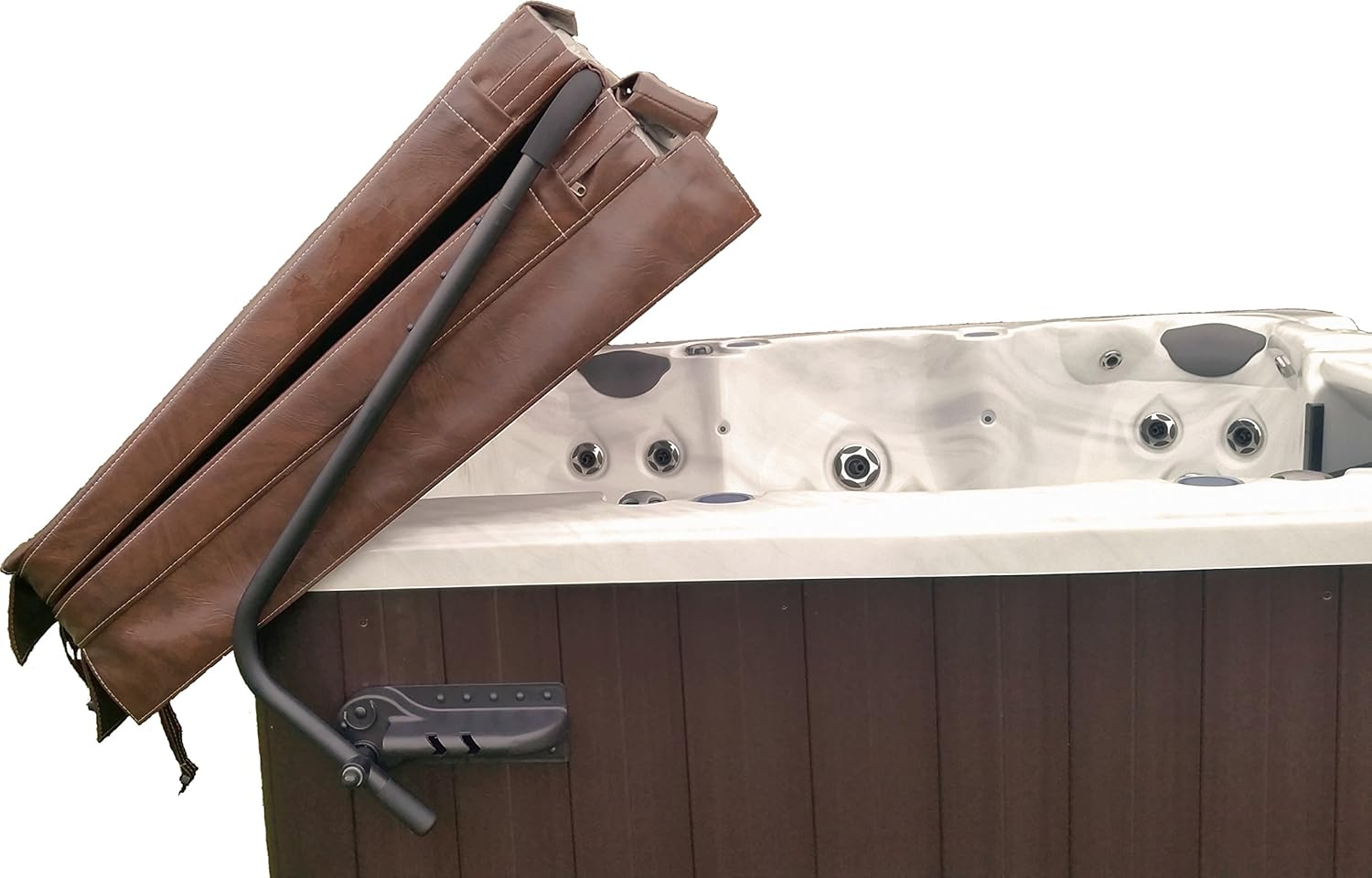 Smart Spa Supply Cover Lift Side Mount Hot Tub Lift- Black