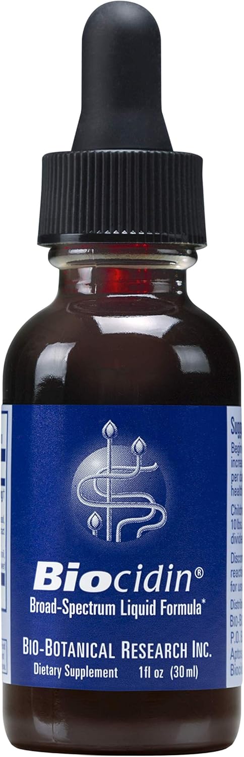 Biocidin Liquid Formula - Support GI Detox & Healthy Digestion - Herbal Intestinal Support Supplement with Gentian, Black Walnut, Garlic & More (1 oz) Pack of 2