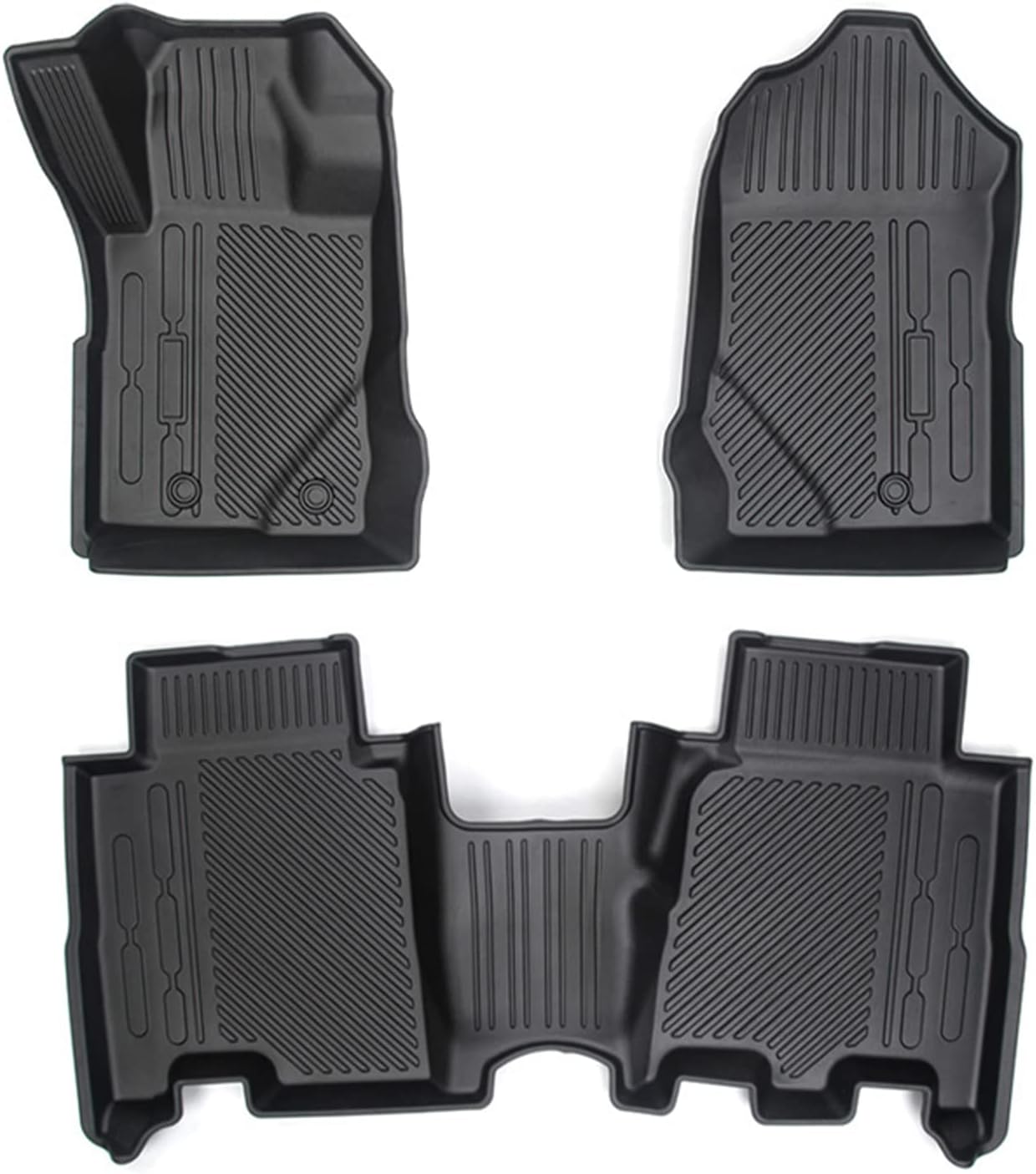 GTYUNKE Fits 2021 2022 Bronco Floor Mats Cargo Liners Car Front Rear TPE Carpet Waterproof Inner Decoration, Black, for Bronco 2021 2022 (for Bronco 2021 2022)