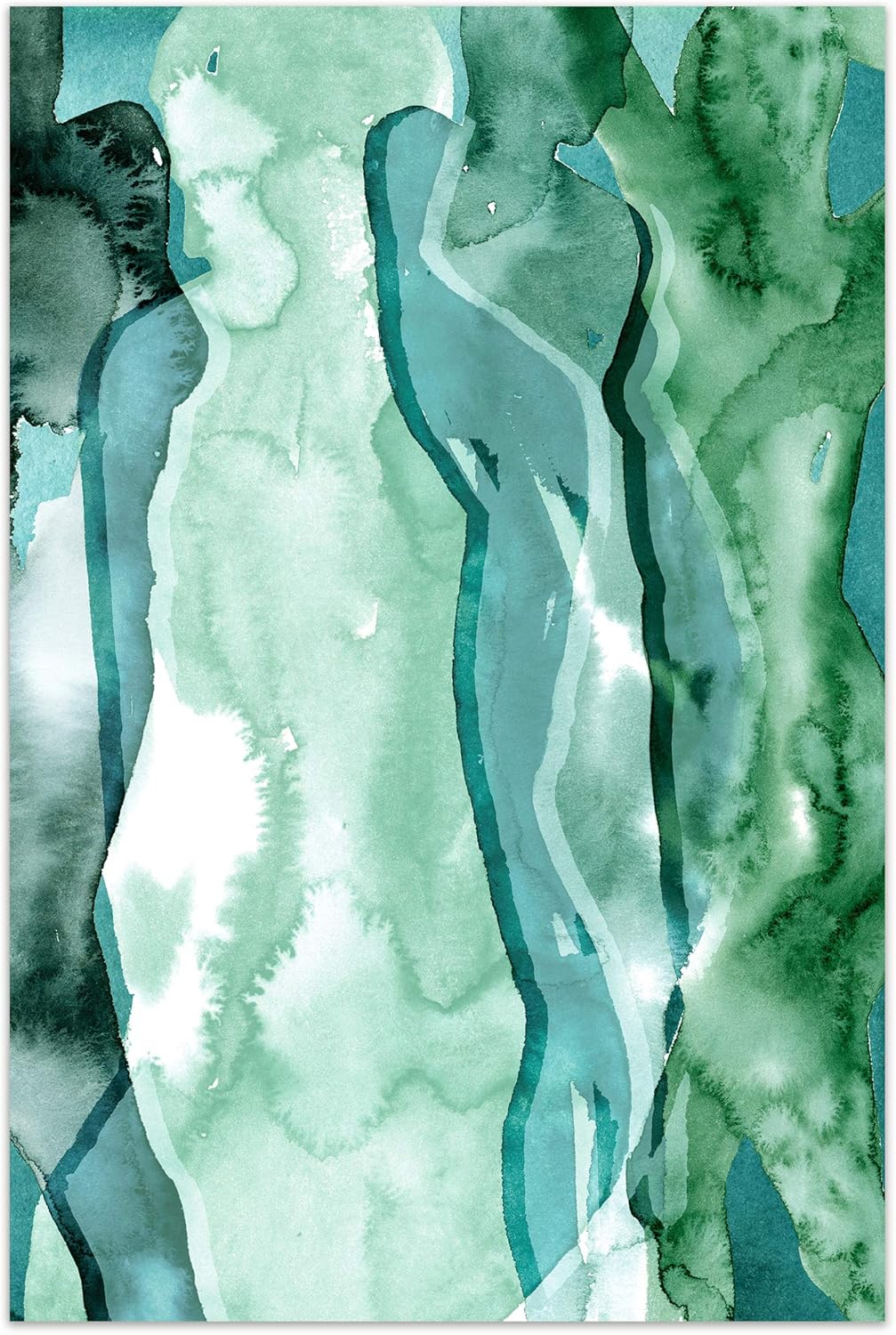 Empire Art Direct Human Abstract Art,Frameless Tempered Glass Panel,Contemporary Wall Decor Ready to Hang,Living Room,Bedroom ＆ Office, 48