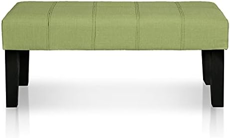Furniture of America Braden Contemporary Fabric Accent Bench in Green