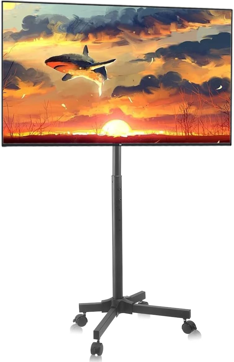 Suptek Mobile TV Floor Stand for 21-42 inches Height Adjustable for Flat Panel LED LCD Plasma Screens (ML2355) Pack of 2