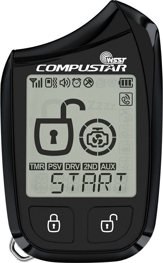 Compustar - 2-Way Remote for Select Vehicle Security Systems - Black RFX-2W901-SS