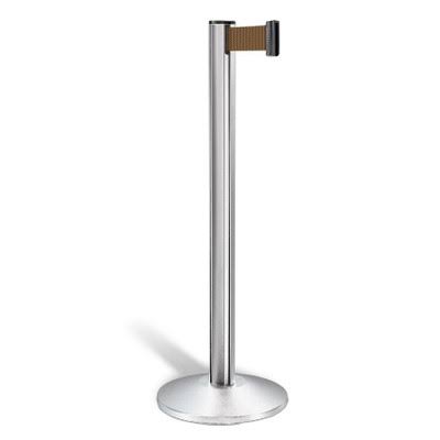 Lavi Industries Beltrac 7 ft. Retractable Aluminum Belt Stanchion, Red