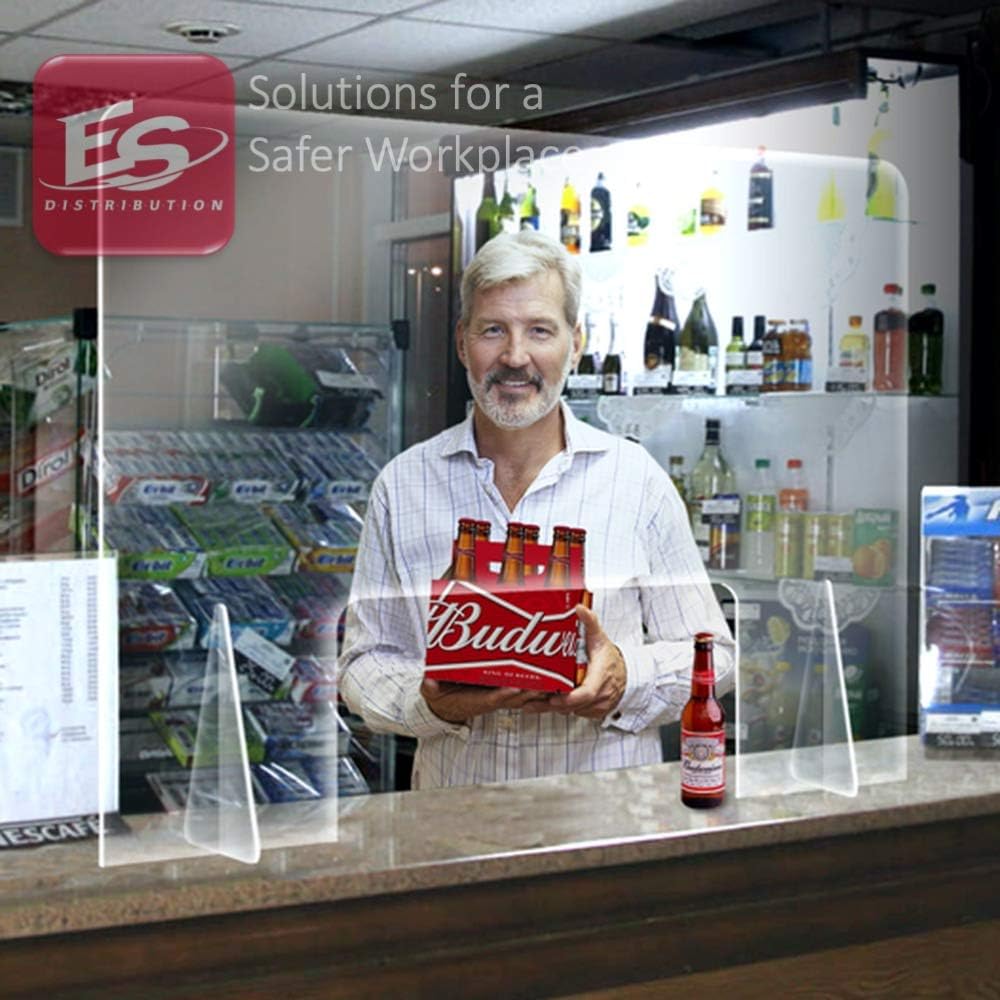 Clear Protective Acrylic Sneeze Guard (48