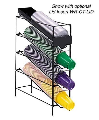 Dispense-Rite 4 Section Vertical Wire Rack Cup Dispenser WR-CT-4