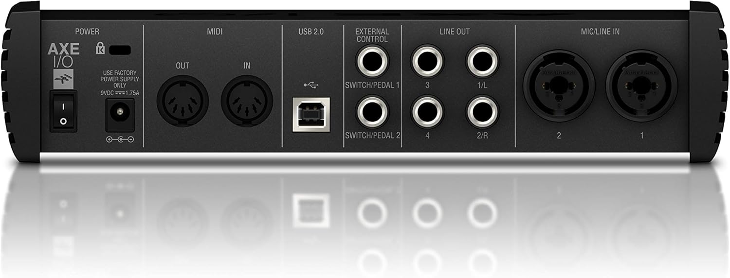 AXE I/O premium 2-in 5-out 24-bit, 96 kHz USB audio interface for Mac/PC with advanced guitar tone shaping, Hi-Z re-amp out and massive AmpliTube software bundle