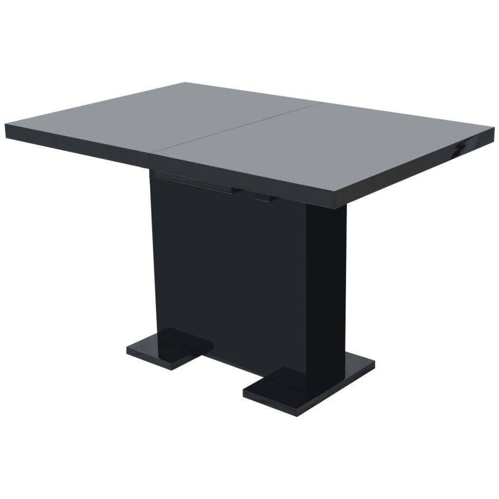 vidaXL Extendable Dining Table High Gloss Black 243549