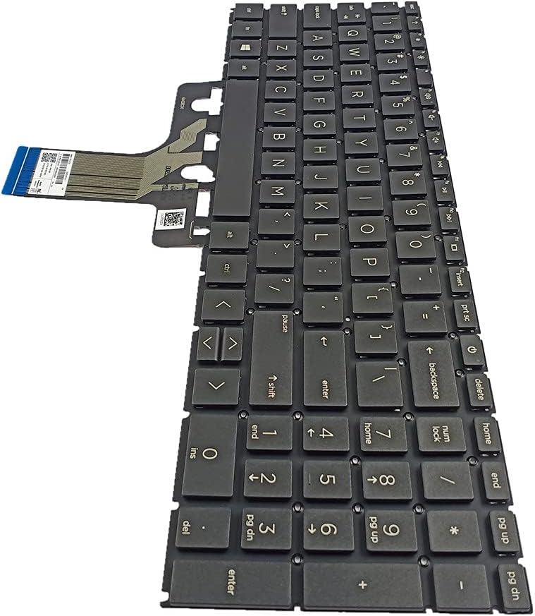 ZHAWULEEFB Replacement with New keyboar for HP 15-EG 15-eg0021nr 15-EH TPN-Q246 TPN-Q245 M08910-001 M45445-001 HPM19N83US39304 HPM19N8 Black Keyboard Without Backlight Pack of 2