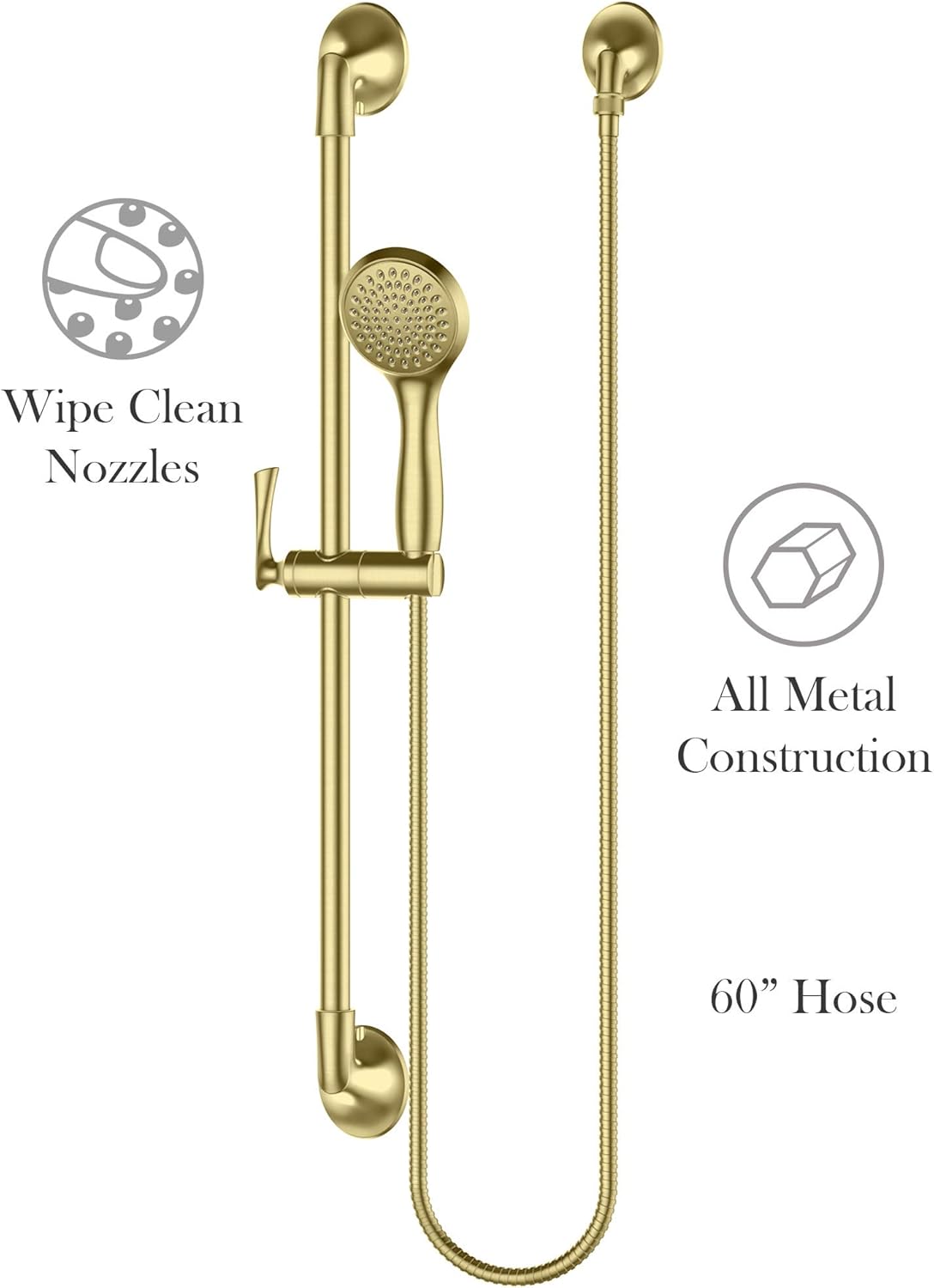 Pfister LG16-3RHB Rhen Handshower with slidebar, Matte Black