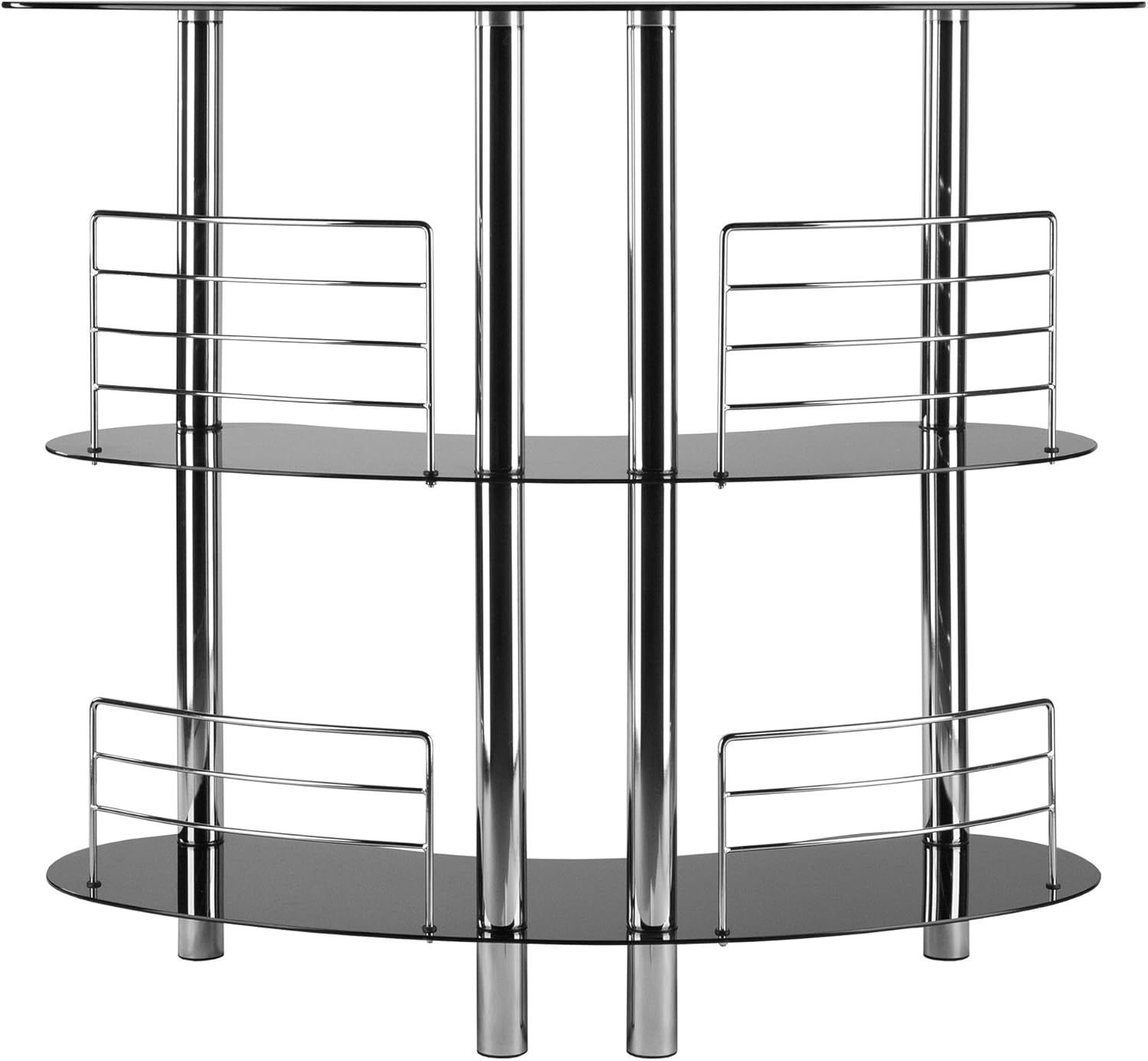 Winsome Martini Wine Storage, Black/Metal