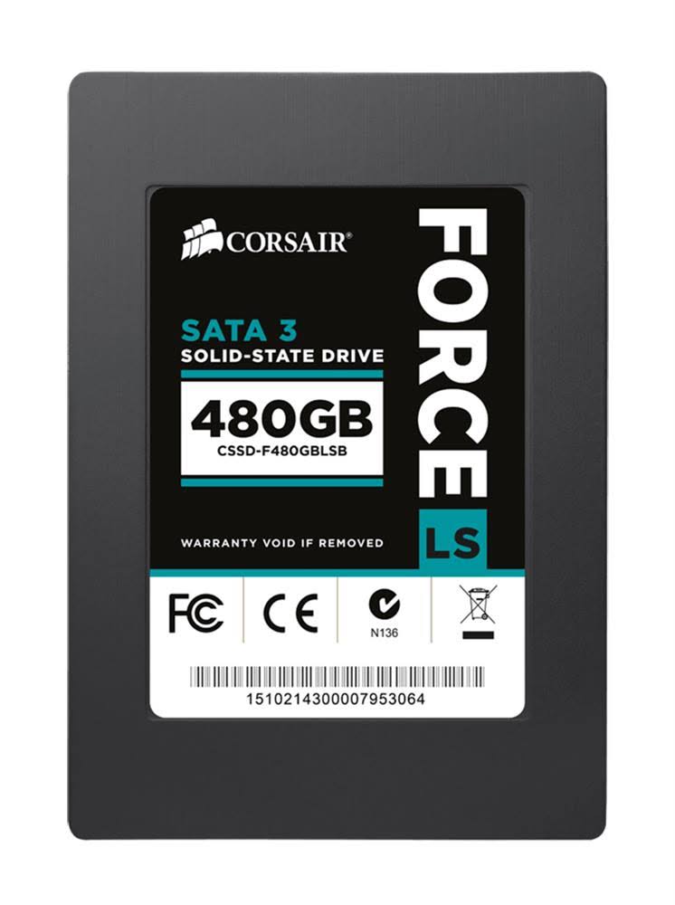 Corsair - Force Series LS 480GB Internal SATA Solid State Drive, Black