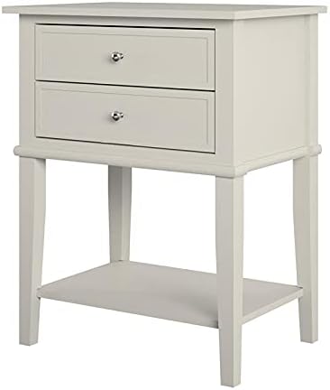 Ameriwood Home Franklin Accent Table with 2 Drawers in Taupe