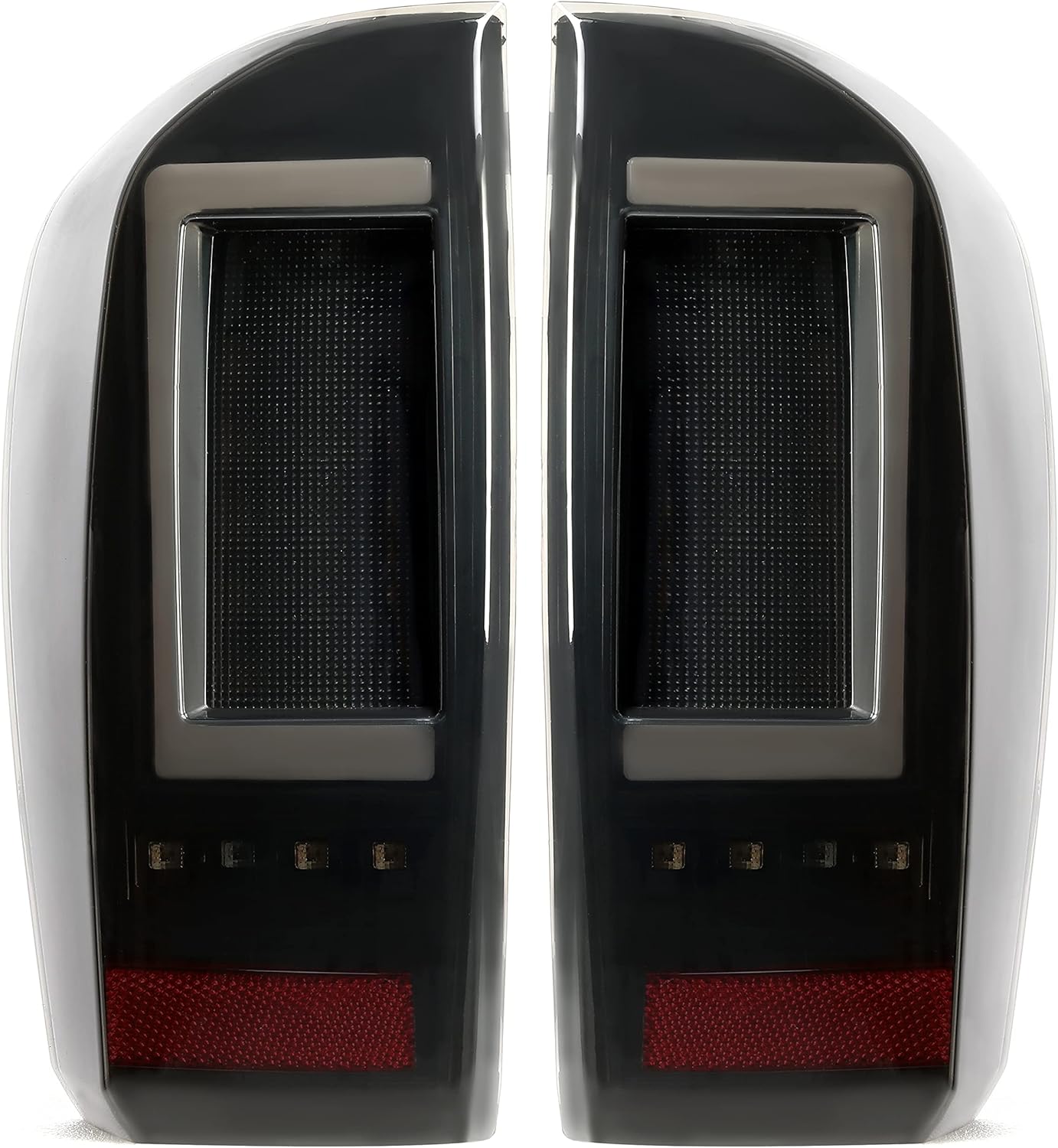 Kojem LED Tail Light Taillight Compatible with 2016-2021 Toyota Tacoma Brake Lamp Black Housing Smoke Lens Pair