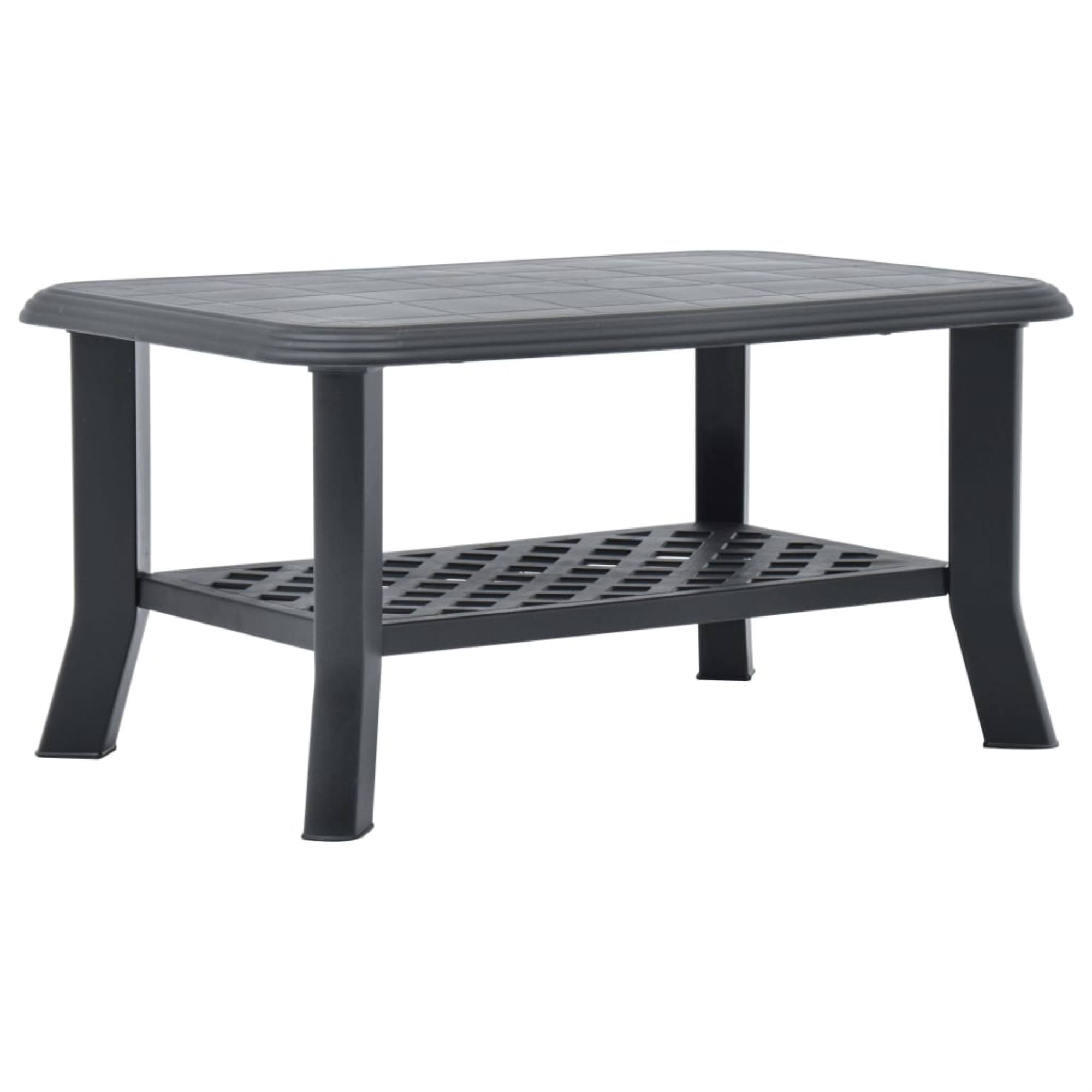 vidaXL Coffee Table Anthracite 35.4x22x23.6x22x18.1x22 Plastic, 48795