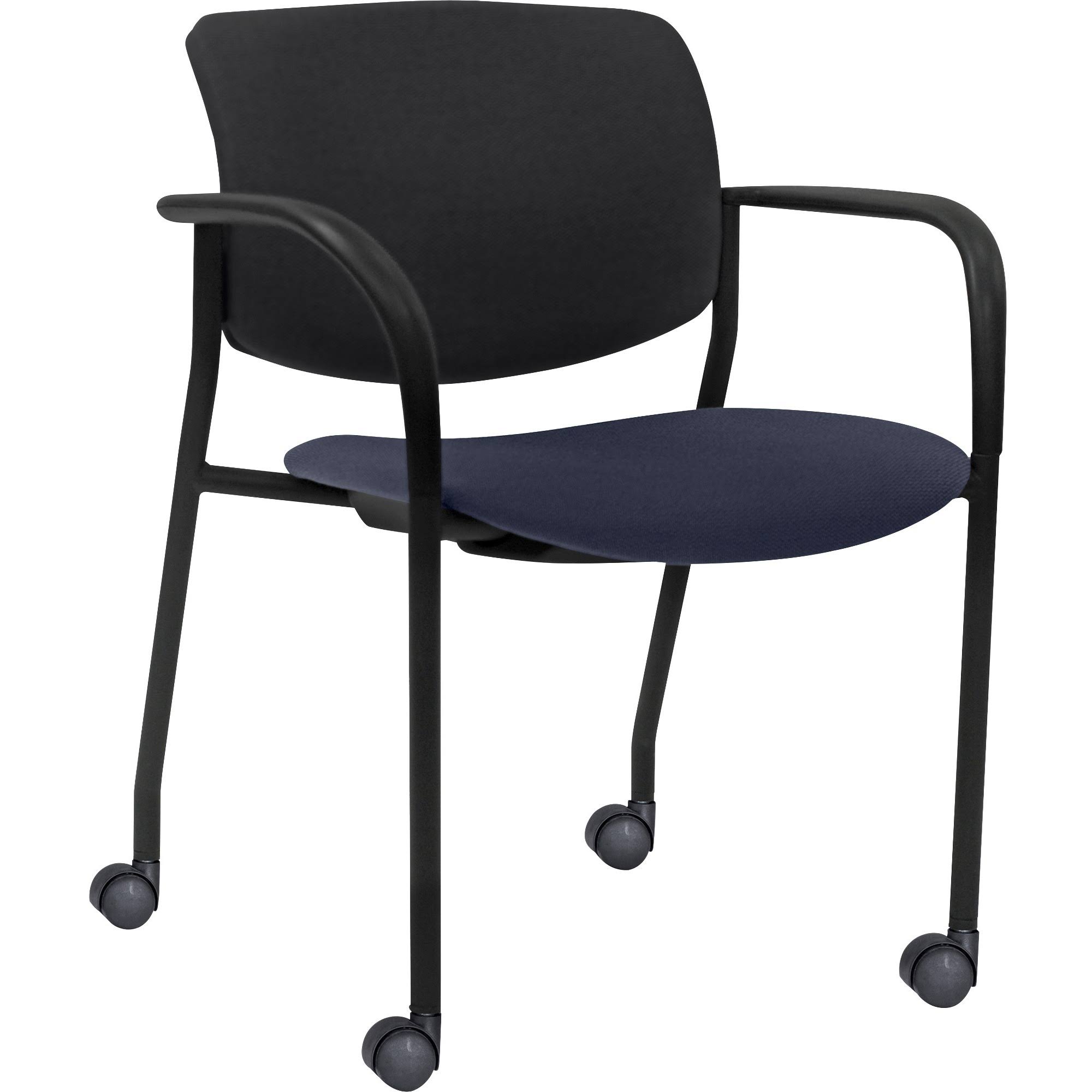 Lorell Stack Chairs with Plastic Back u0026 Fabric Seat