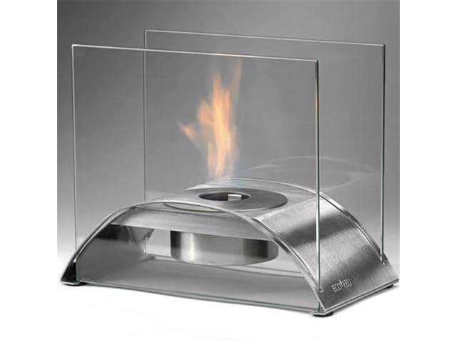 Eco-Feu Sunset Tabletop Ethanol Fireplace, Stainless Steel