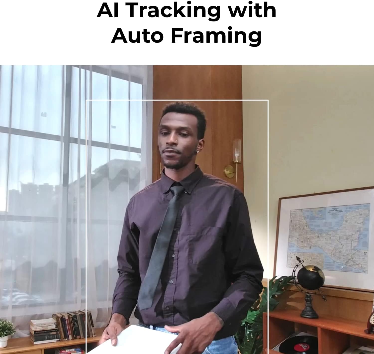 OBSBOT Tiny PTZ 4K Webcam, AI Powered Framing & Autofocus, 4K Video Conference Camera with Dual Omni-Directional Microphones, Auto tracking with 2 axis gimbal,HDR,60 FPS,Low-Light Correction,Streaming