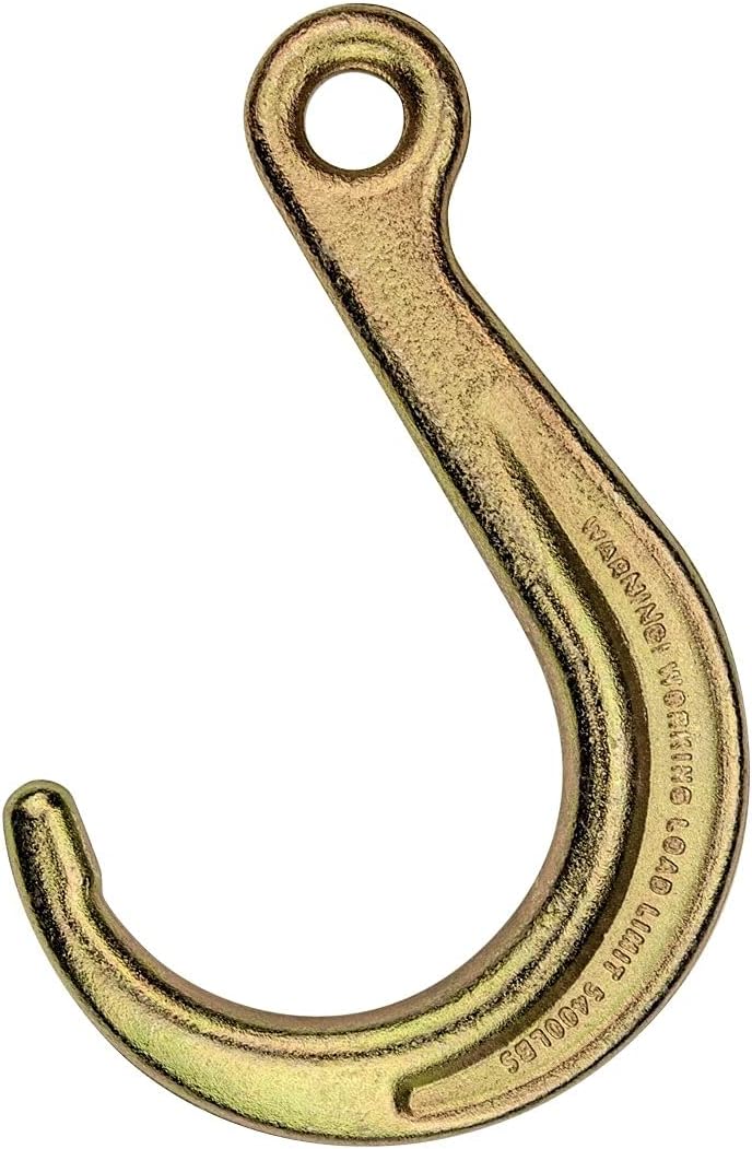 VULCAN Johnstown Tow Chain with 8 Inch Forged J Hook and T Hook - Grade 70 Chain - 10 Foot - 4,700 Pound Safe Working Load Pack of 2