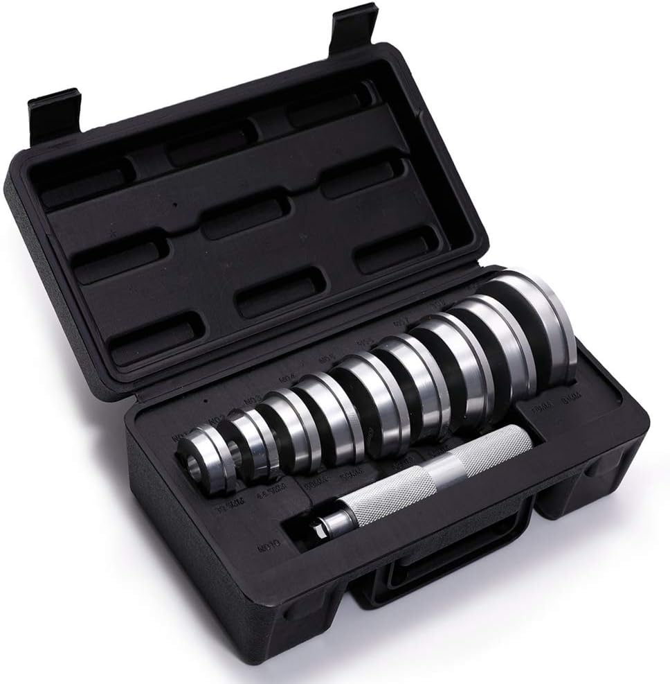 Orion Motor Tech Bearing Race and Seal Bushing Driver Install Set 9 Discs Collar Axle Housing with Carrying Case Master/Universal Aluminum Bush Drive Seal Kit for Automotive Wheel Bearings