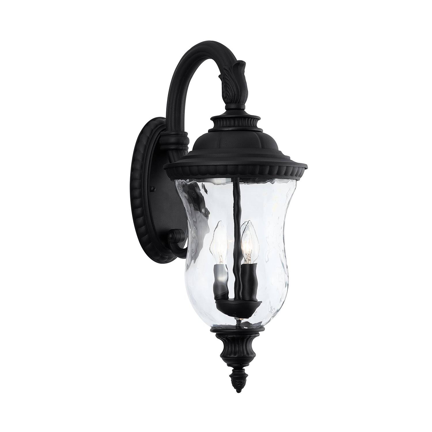 Capital Lighting 939831BK Ashford 3 Light Outdoor Wall Lantern, Black