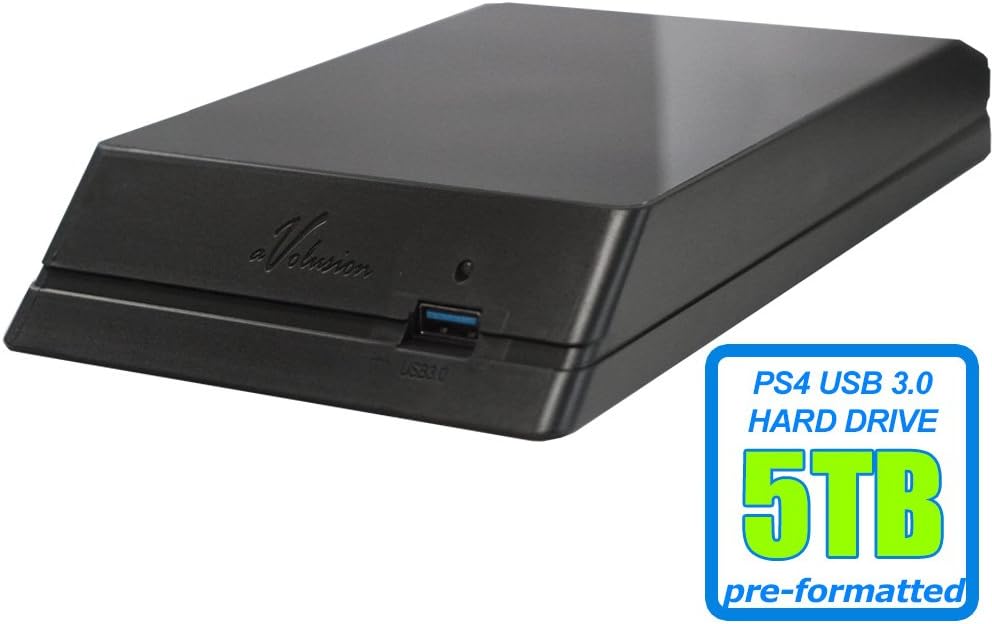 Avolusion HDDGear 5TB (5000GB) 7200RPM 64MB Cache USB 3.0 External PS4 Gaming Hard Drive (PS4 Pre-Formatted) - PS4, PS4 Slim, PS4 Slim Pro - 2 Year Warranty