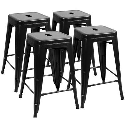 Medway 24&& Counter Stool Williston Forge Color: Black