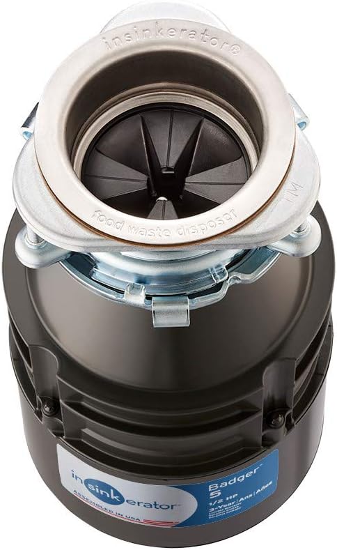 InSinkErator Garbage Disposal, Badger 5, 1/2 HP Continuous Feed,Black