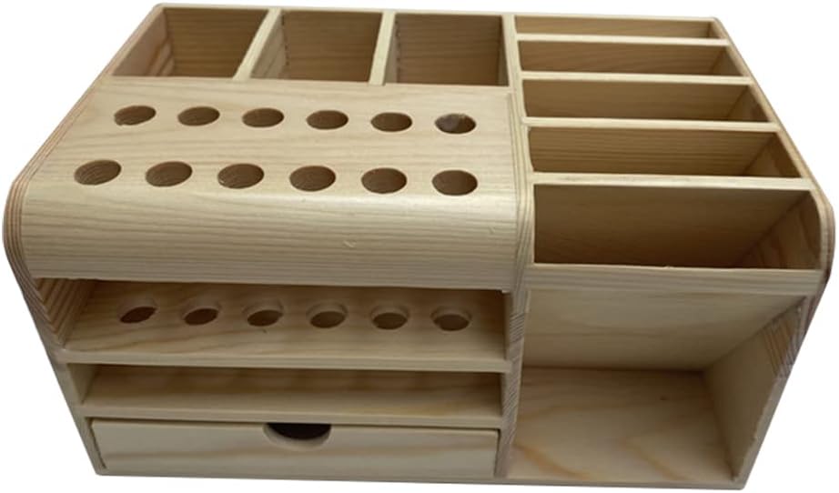 Mutifunctional Wooden Storage Box Desktop Phone Repair Screwdriver Tweezers Holder Phone Parts Organizer Tool Organizer Pack of 2