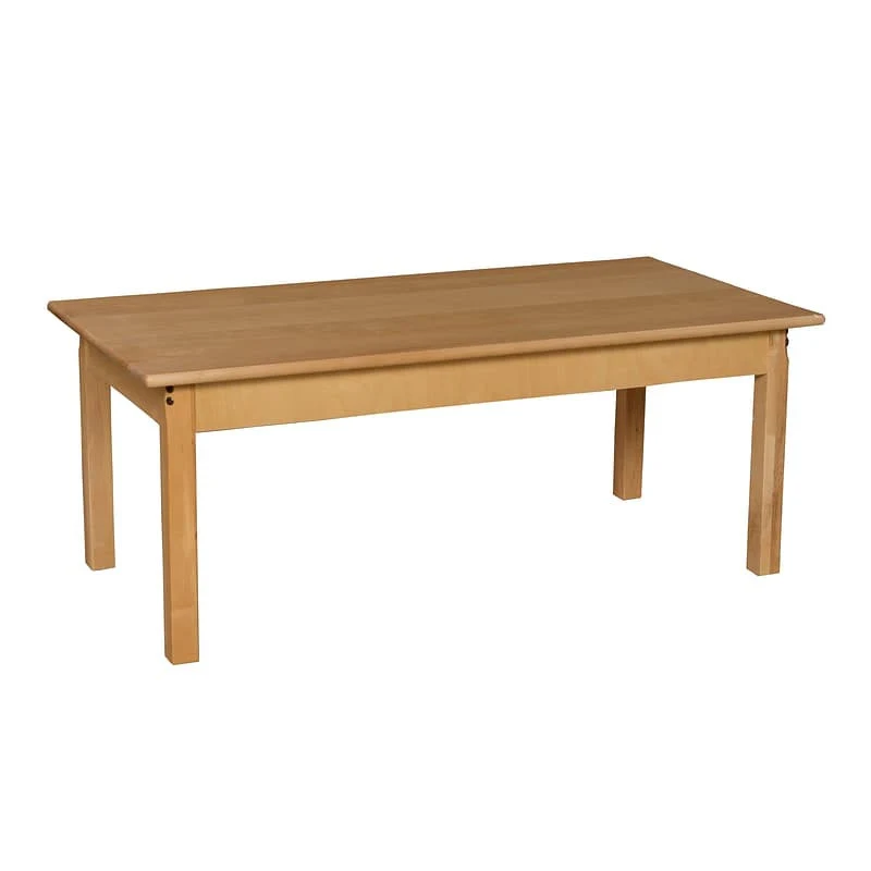 Wood Designs 24 x 48 Rectangle Hardwood Birch Activity Table with 18 Legs, Natural