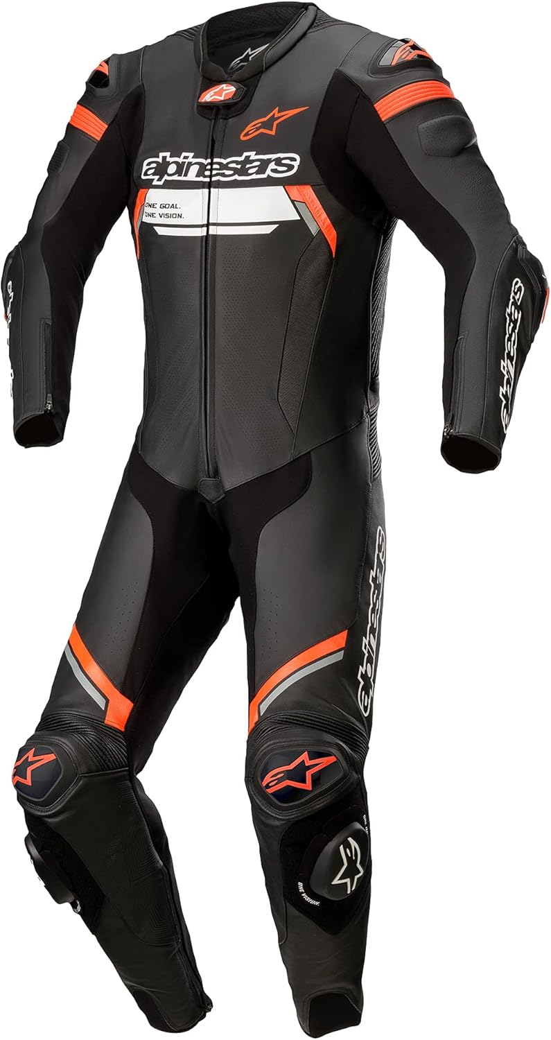 Alpinestars Missile V2 Ignition Leather Suit 1 PC (Metal Gray/Black/Yellow/Red Fluo, 56)
