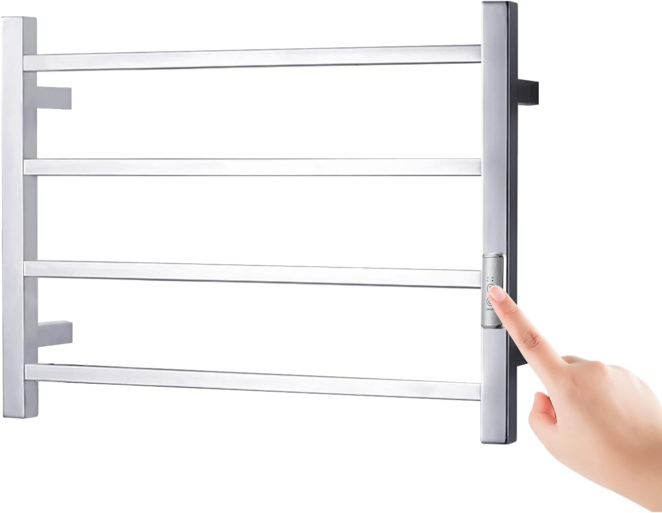 BZXYN Electric Towel Warmer, Wall Mounted Electric Heated Towel Racks with 2H, 4H Timer, 304 Stainless Steel Hardwired/Plug-in Towel Warmer for Bathroom,Hard Wire