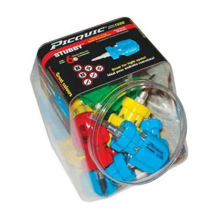 Picquic 91100b Multi-Bit Stubby Driver 6 Bits - Pack of 12 2399541