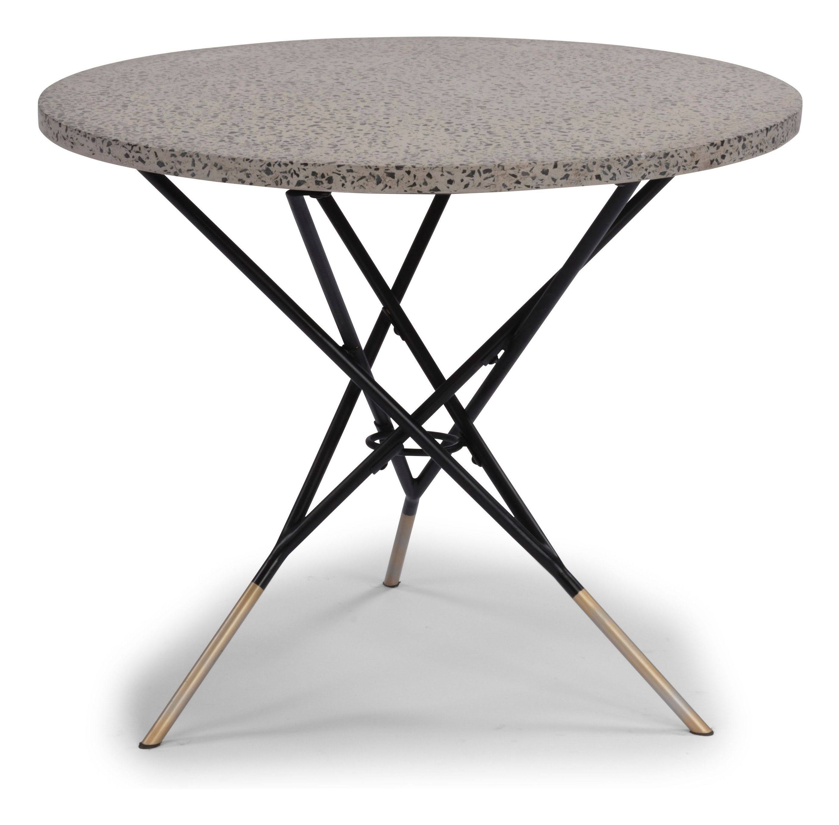 Outdoor Home Styles DU Jour Round Patio Bistro Table Gray/Black