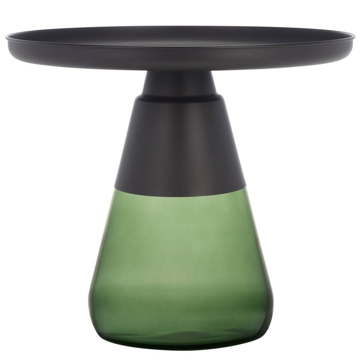 Safavieh SFV9303F-2BX Casella Glass Base Table Black u0026 Green