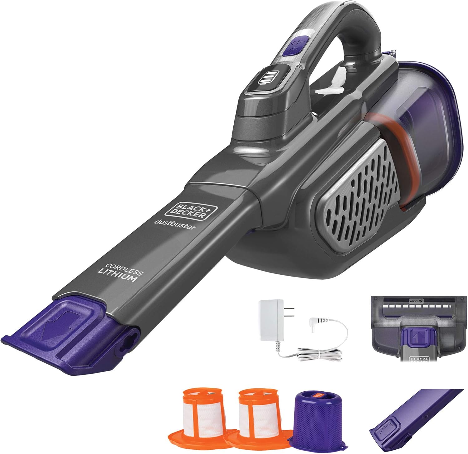 beyond by BLACK+DECKER 20V MAX Handheld Vacuum for Pets, Advanced Clean (HHVK515JP07APB) , Gray