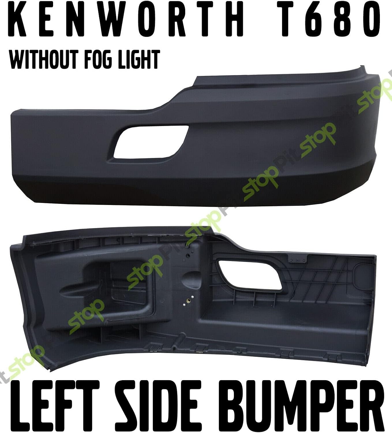 Kenworth T680 Left Driver Side Black Bumper Corner Plastic 2011-2020