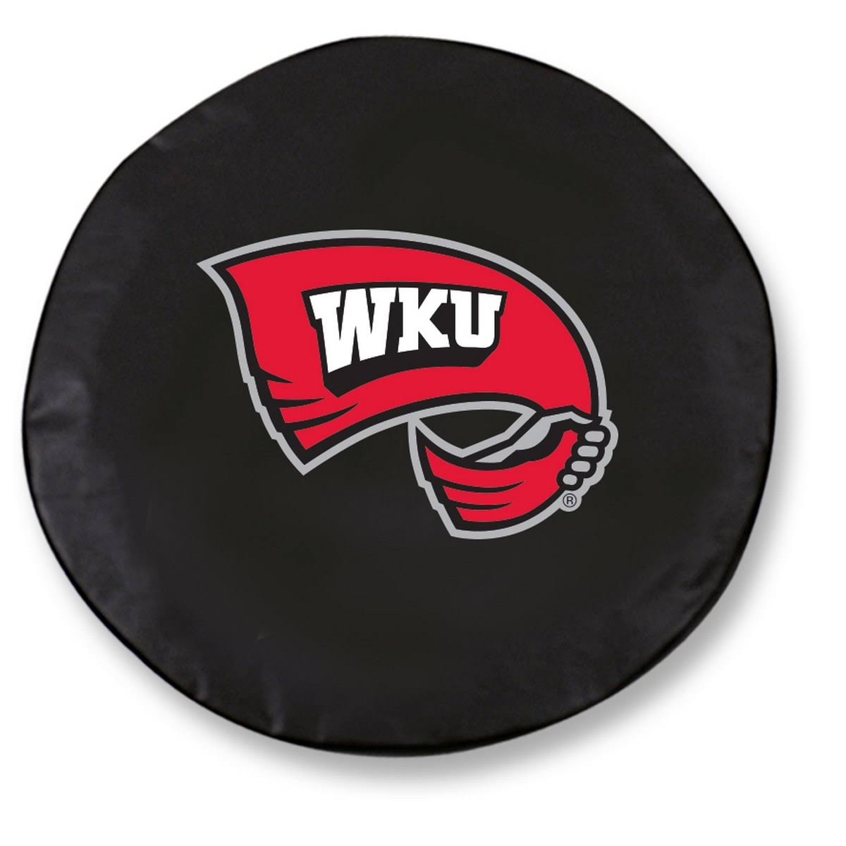 Western Kentucky Hilltoppers Black Vinyl Fitted Car Tire Cover (34x22 x 8x22)