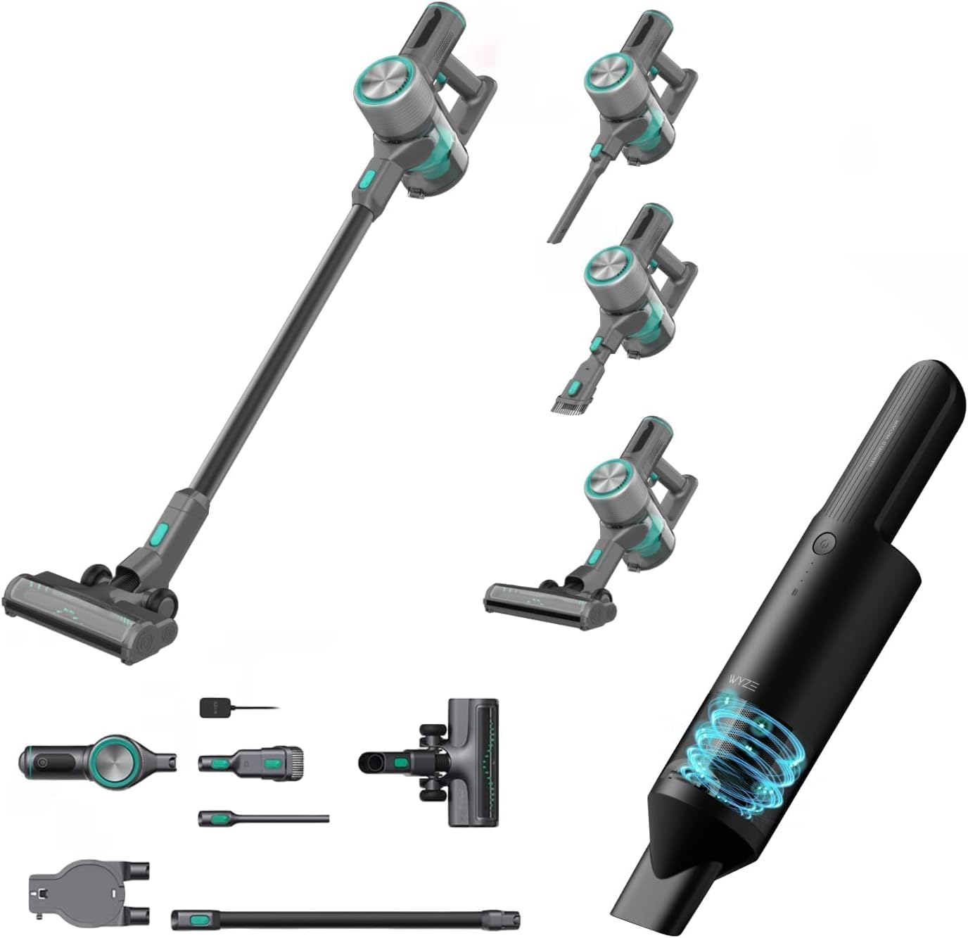 Wyze Cordless Vacuum and Handheld Vacuum for Home, Car, Pet