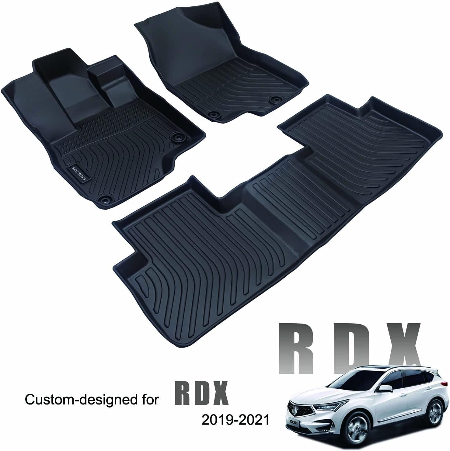 KELCSEECS Odorless Car Floor Mats for Acura RDX 2019 2020 2021 2022 Waterproof All Weather Guard Floor Mat Liners 2 Row