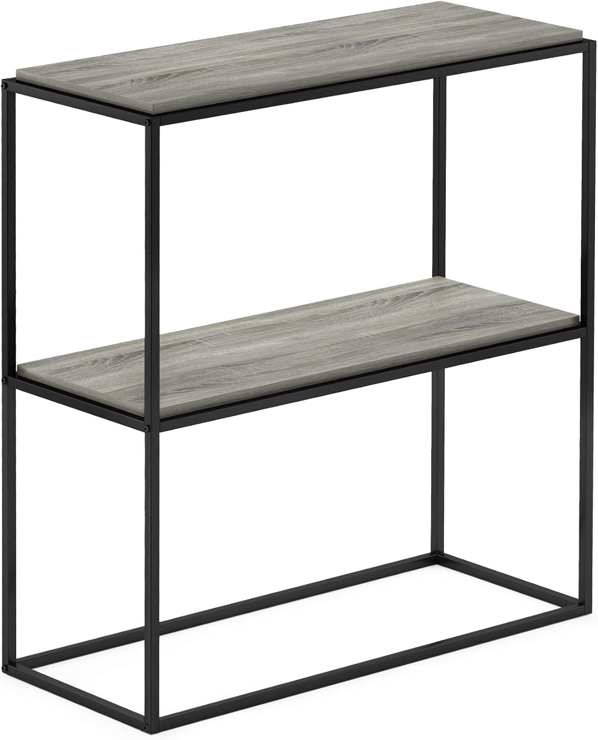 FURINNO Moretti Modern Wide Stackable Shelf, French Oak Grey