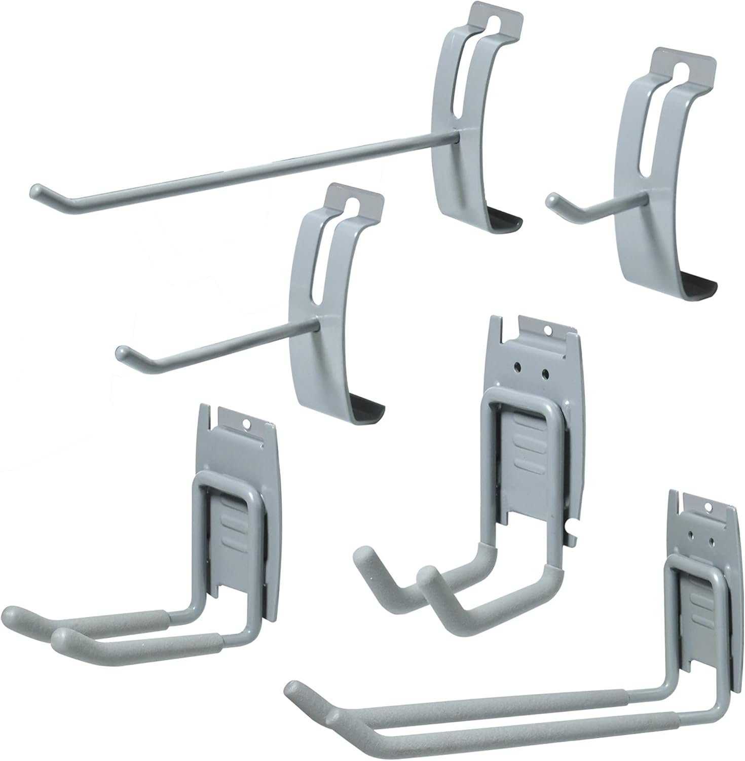 Aain A33 DIY 48 inch Slat Wall Panel, PVC 2pk Track Slat Wall System with 6 Pieces Hook set, Ideal for Tools, Sports Equipmet, Crafts, Organization & Storage Pack of 2